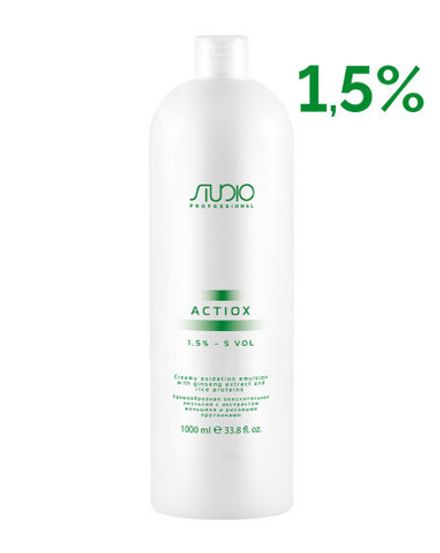 Kapous Studio Professional Эмульсия окислительная ActiOx, 1,5%, кремообразная, с экстрактом женьшеня и рисовыми протеинами, 1000 мл