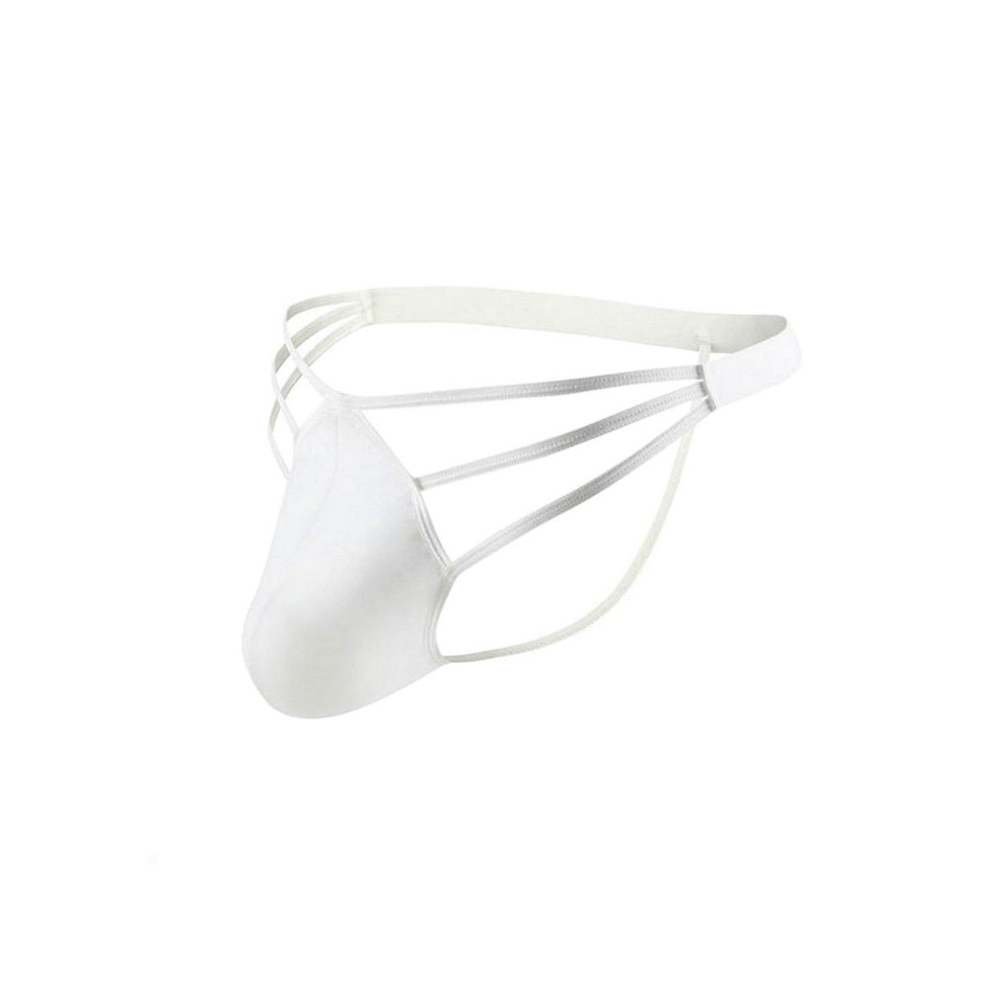 Белые сексуальные трусы-стринги на тонких бретелях (Размер: XXL) (Цвет: белый)