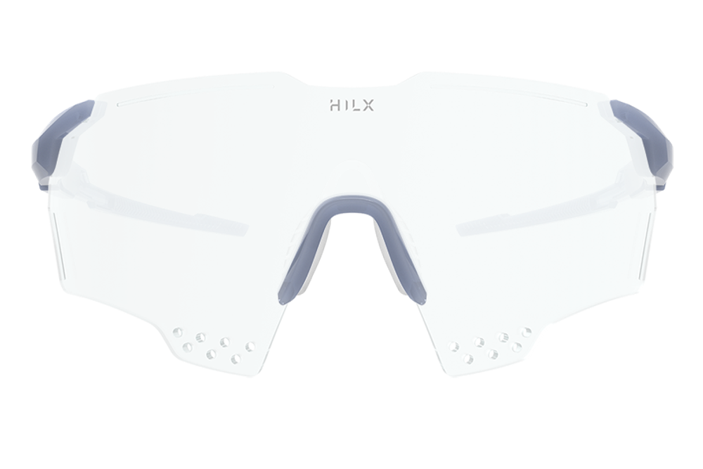 Спортивные очки с диоптриями HILX Gladiator (L) / Shiny Crystal Milky Light Grey / Photochromic Lens