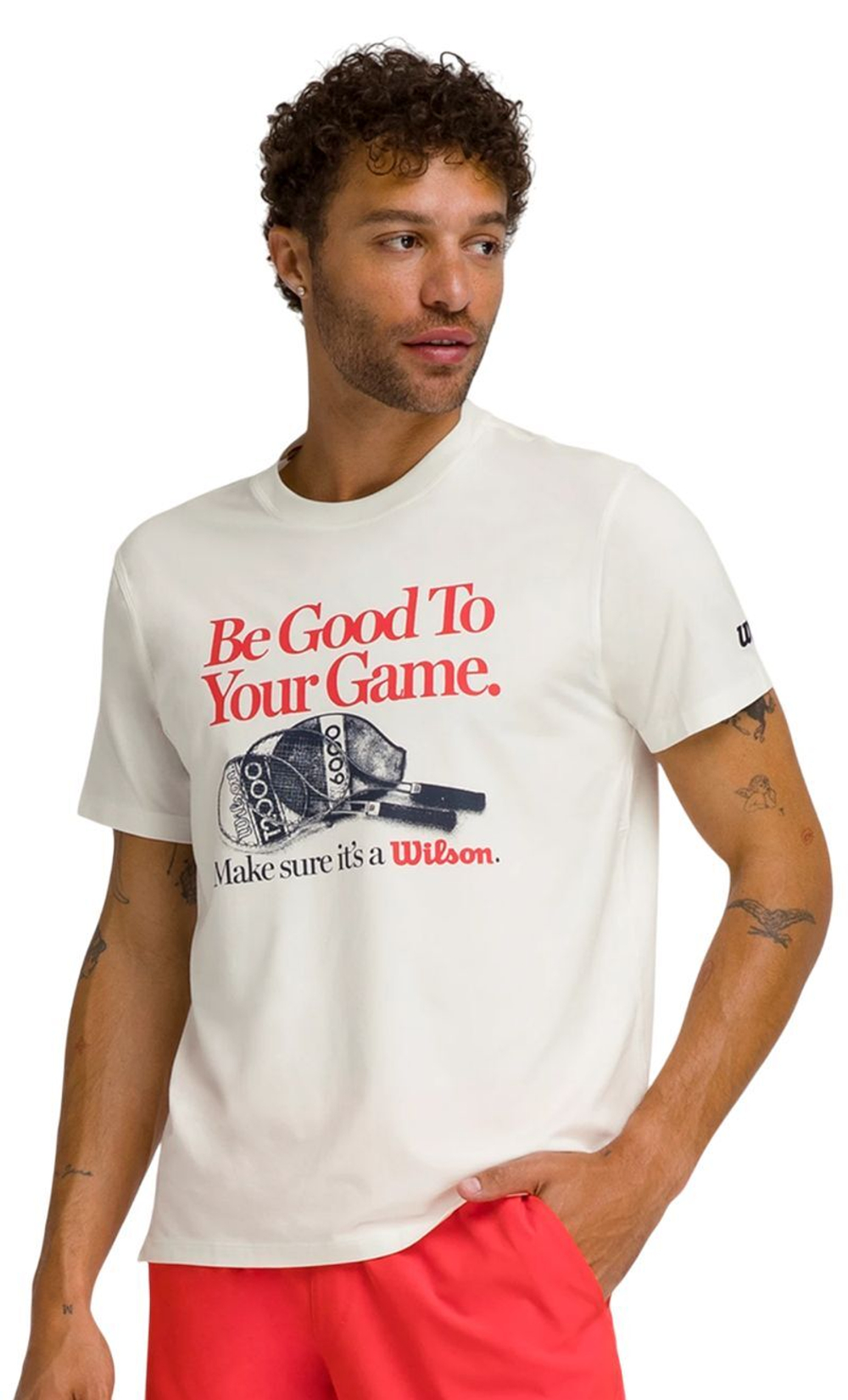 Мужская теннисная футболка Wilson Easy Street - белый