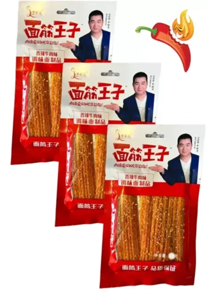 Острые азиатские снеки со вкусом говядины 76 г * 3 шт