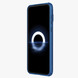 Чехол синего цвета от Nillkin с металлической откидной крышкой для камеры на Huawei Pura 70 Pro и Pura 70 Pro+, серия CamShield Prop Case