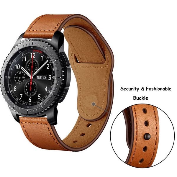 Кожаный ремешок 22мм (коричневый) Fohuas Leather Loop для Samsung Gear S3/Galaxy Watch 46