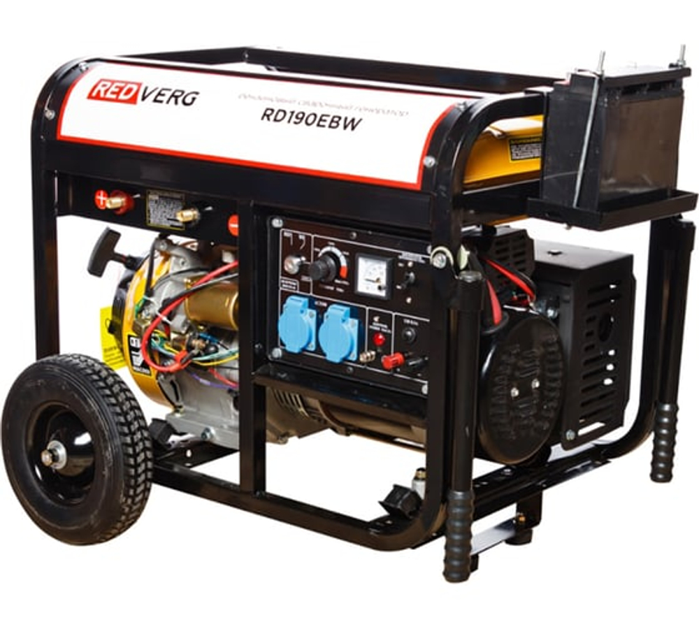 Генератор бензиновый сварочный REDVERG RD190EBW
