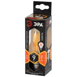 Лампа светодиодная ЭРА F-LED B35-9w-827-E2 Е27 / Е27 9Вт филамент свеча теплый белый свет | Филаментные декоративные