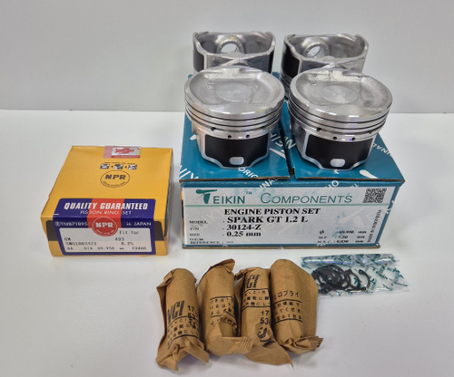 Поршни B12D1 +0.25 (доработанный) TEIKIN с кольцами NPR