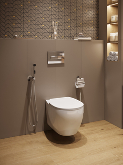 Кнопка смыва для унитаза DIWO 7322 пластик, цвет глянцевый хром