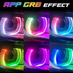Бленда (маска) для линз 3.0 дюйма с DRL RGB-цвет полукруг (комплект, 2шт)
