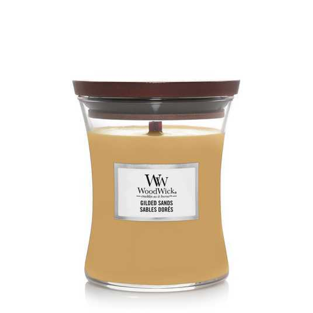 Свеча ароматическая WoodWick Gilded Sands средняя 275 г.