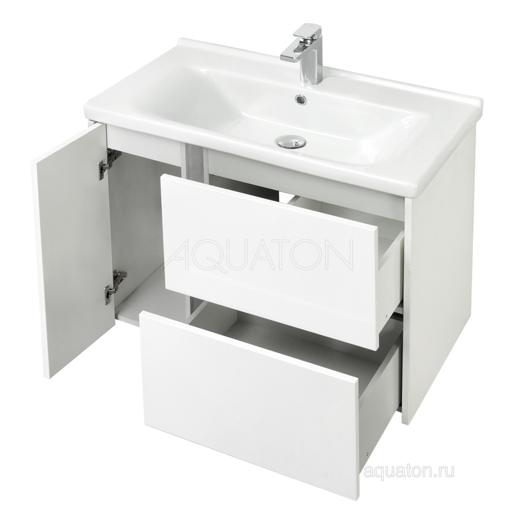 Тумба под раковину AQUATON Стоун 80 белый 1A228201SX010