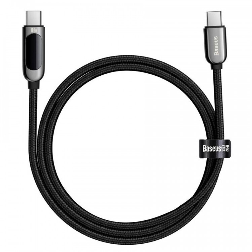 Кабель Baseus Type-C - Type-C с дисплеем CATSK-B01