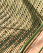 Кресло Maurina из оцинкованной стали зелёного цвета и зелёным шнуром