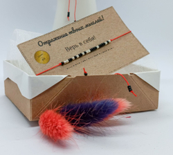 Браслет из бисера "Верь в себя" азбука Морзе by A.S.