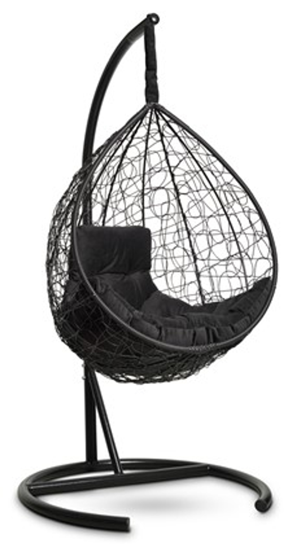 Кресло подвесное Sevilla comfort (Черный/Черная подушка)