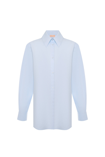 Рубашка классическая из хлопка AMAN Голубой