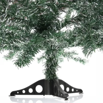 Ёлка «Серебряная дымка» 150 см, ПВХ зеленый с серебром (420 веток)