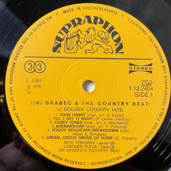 Винтажная виниловая пластинка LP Jiri Brabec and The Country Beat 12 Golden Country Hits (Чехословакия 1978)