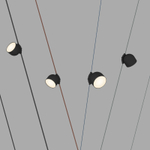 DK5543-BK Поворотный светильник для трека-ремня Belty, серия Spot, со светодиодом, D100*H107мм, 48V DC, 12W, RA90, 120°, 3000K, IP20, черный, алюминий