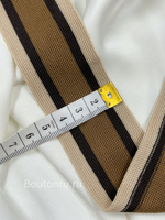 Лампас бежево-коричневый 4 см