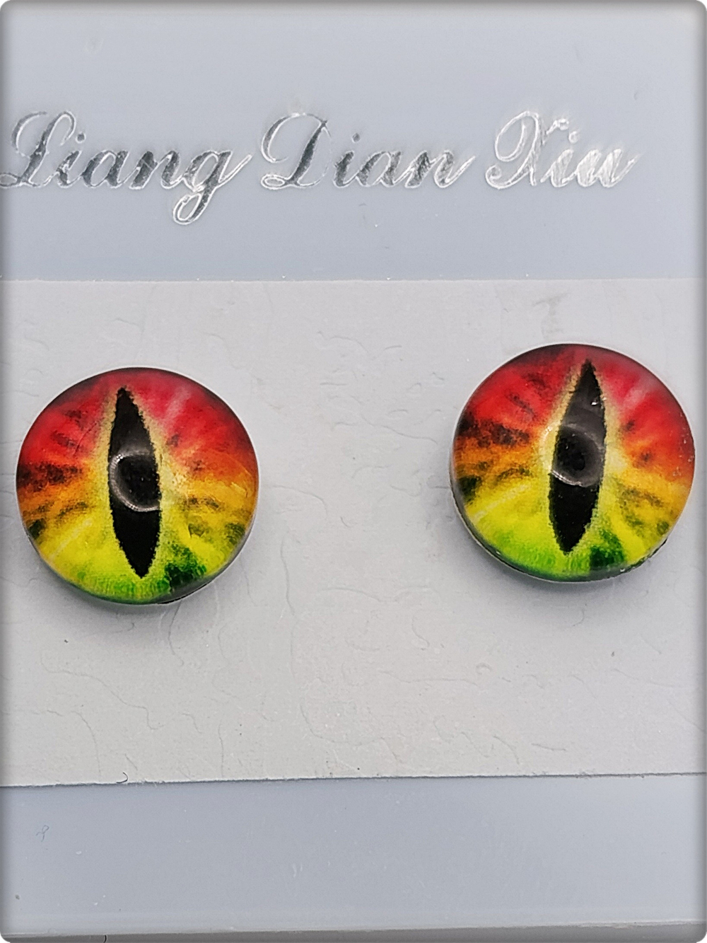 Клипсы на магнитах, серия "Глазки" (10мм). Без прокола ушей. Цена за пару. Бижутерия.