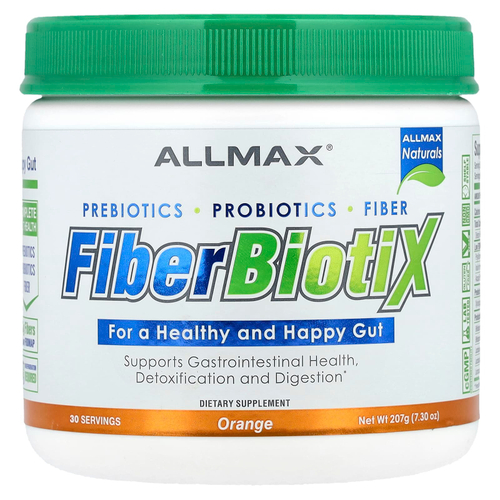 ALLMAX, Fiber BiotiX, апельсин, 207 г (7,3 унции)