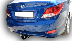 Фаркоп(прицепное) Лидер-Плюс для HYUNDAI SOLARIS / KIA RIO (седан, хетчбек) (2010-2017)(паспорт и сертификат в комплекте)(без электрики)H219-A