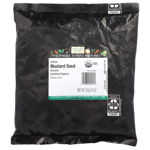 Frontier Co-op, Органические молотые семена желтой горчицы, 453 г (16 унций)