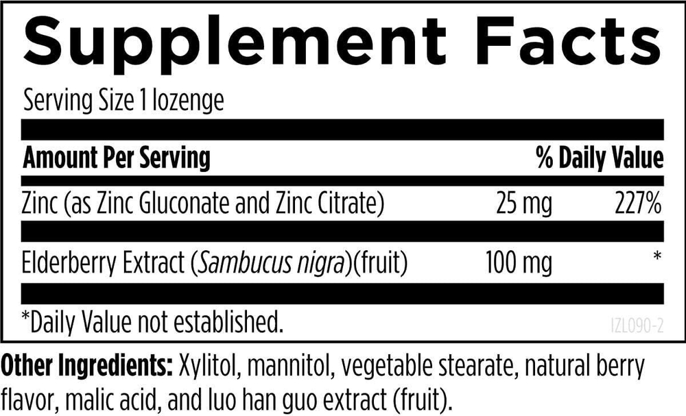 Designs For Health - IZL090 - Immuno-Zn™ Lozenge - 90 lozenges