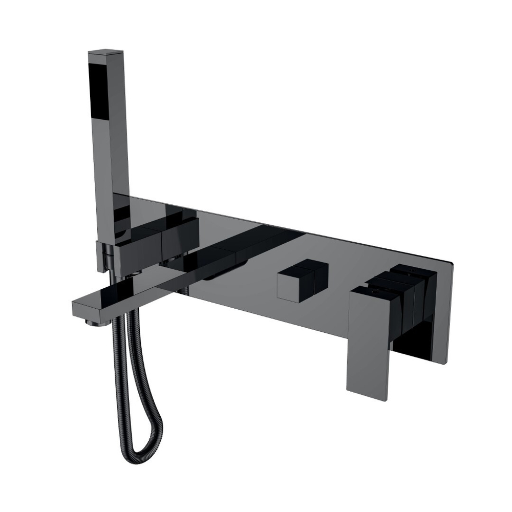 Boheme Смеситель для ванны встроенный Qubic Shine Gun Metal