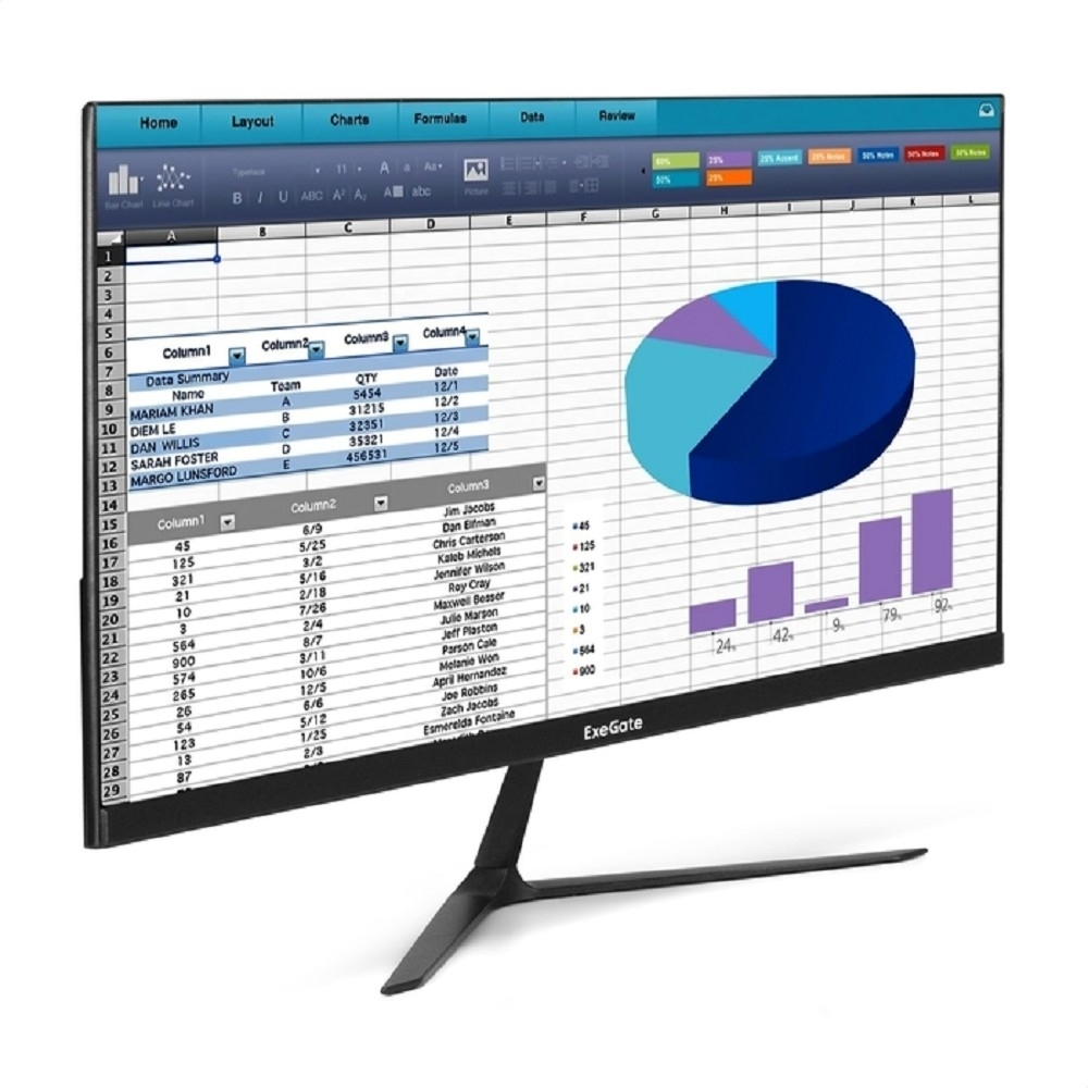 Монитор LCD ExeGate 24.5" EH1500 SmartView черный (IPS 1920x1080 75Hz 5ms 250cd 1000:1 178 / 178 D-Sub HDMI) [EX297309RUS]