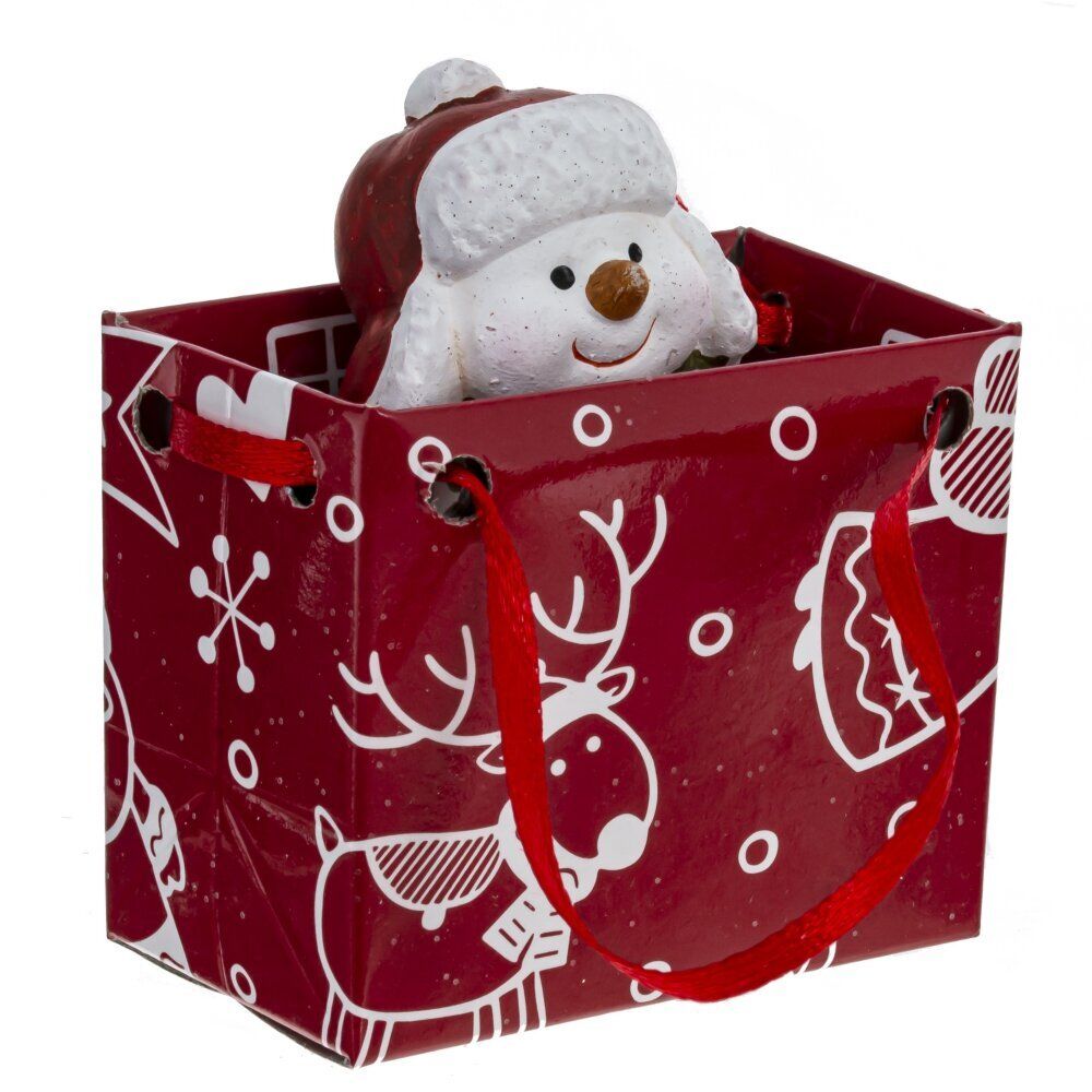 GAEM Фигурка декоративная "Снеговик" / "Пингвин" (блок 24шт), L3,5 W3 H6,5 см, 6в.