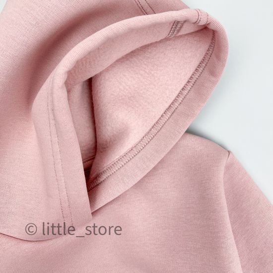 Комплект из футера с начесом "Simple" Пудра