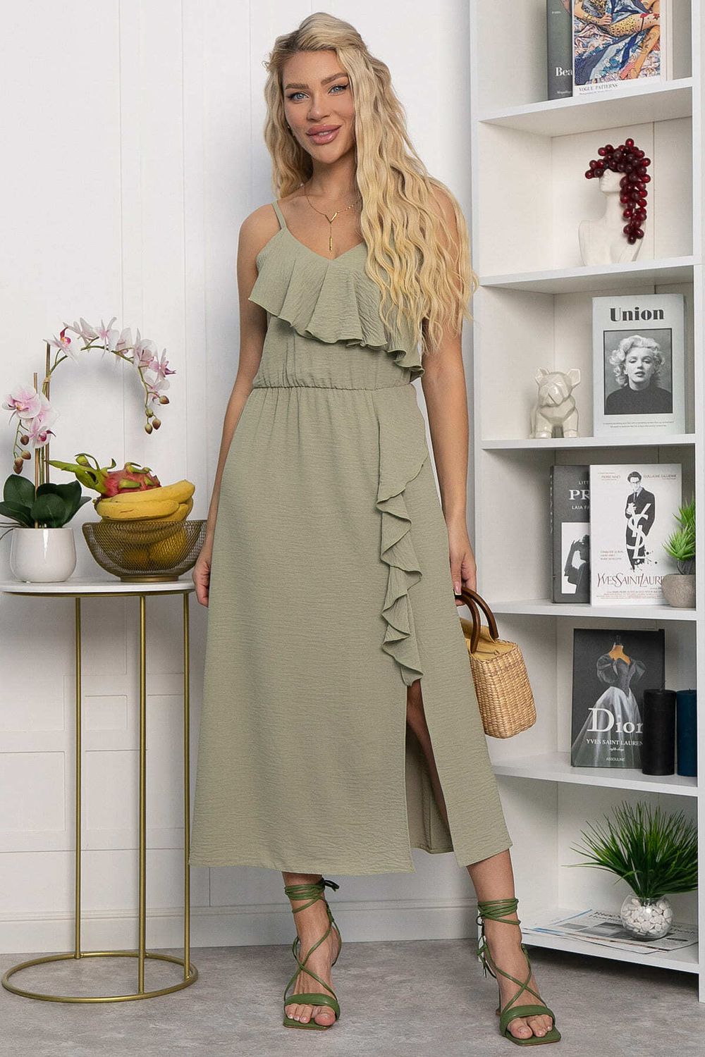 Сарафан Вечер в Сорренто (хаки) П13870-7М LT Collection