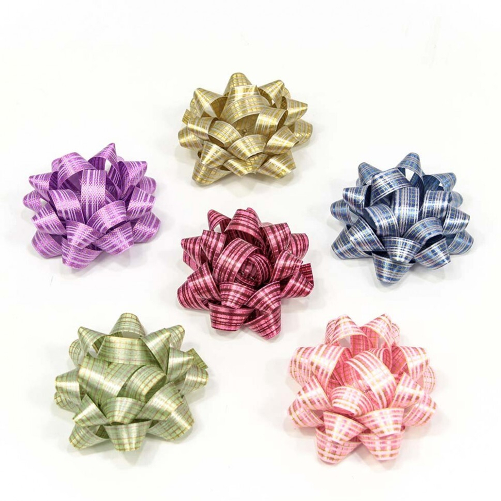 Бант Звезда 6,3 Х 6,3 См. Граффити Для Упаковки Подарка Набор 12 Шт. (микс Цвета)