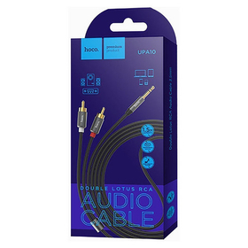 Кабель AUX [3.5 mm - RCA] Hoco UPA-10 Серебро