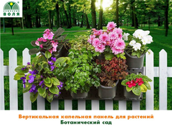 Вертикальная панель для растений с системой капельного полива Ботанический сад