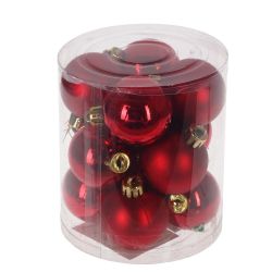 GAEM Набор из 12шт Украшение новогоднее Шар "Красная роза", D 4 см, L9,5 W9,5 H10,5 см