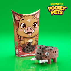 Конструктор Marioinex Mini Waffle Pocket Pets 907016 «Кабан» 25 деталей 907016 — фото 3