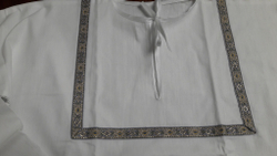 Крестильная рубашка Ванечка ( цв.тесьма) 0-5 лет