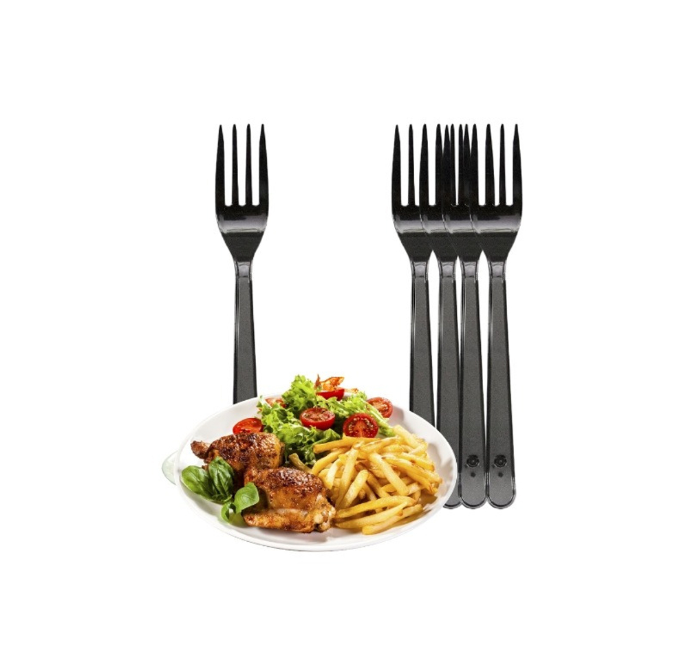 Вилка ПРЕМИУМ ПП черная (1/50/1000)