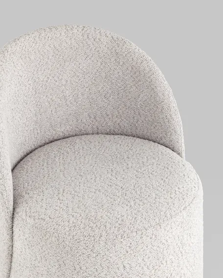 Пуф Loreen вращающийся букле светло-серый