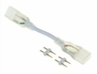 Коннектор соединитель для неона 8х16мм 220V двусторонний гибкий