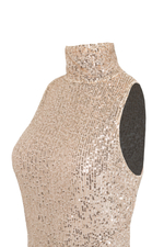 Naked dress” Платье с боди из прозрачных пайеток