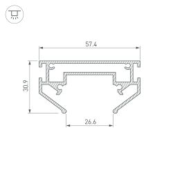 Профиль-держатель MAG-STRETCH-ORIENT-2620-2000 (Arlight, Алюминий) 039173