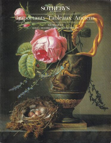 Каталог аукциона Sotheby's, Монако, Живопись старых мастеров от 2-3 декабря 1989 года