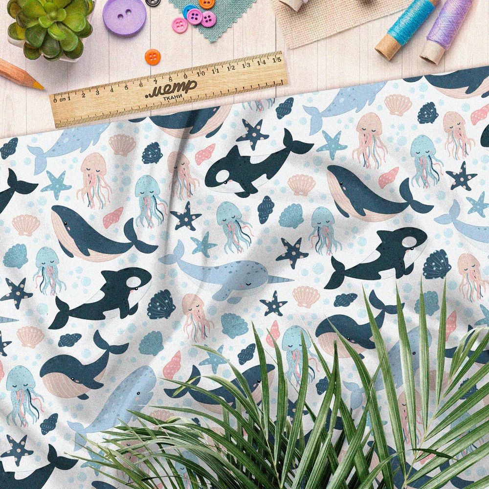 Ткань ниагара киты и косатки