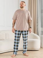 Брюки мужские Тор-1 Виотекс КЛЕТКА БИРЮЗА