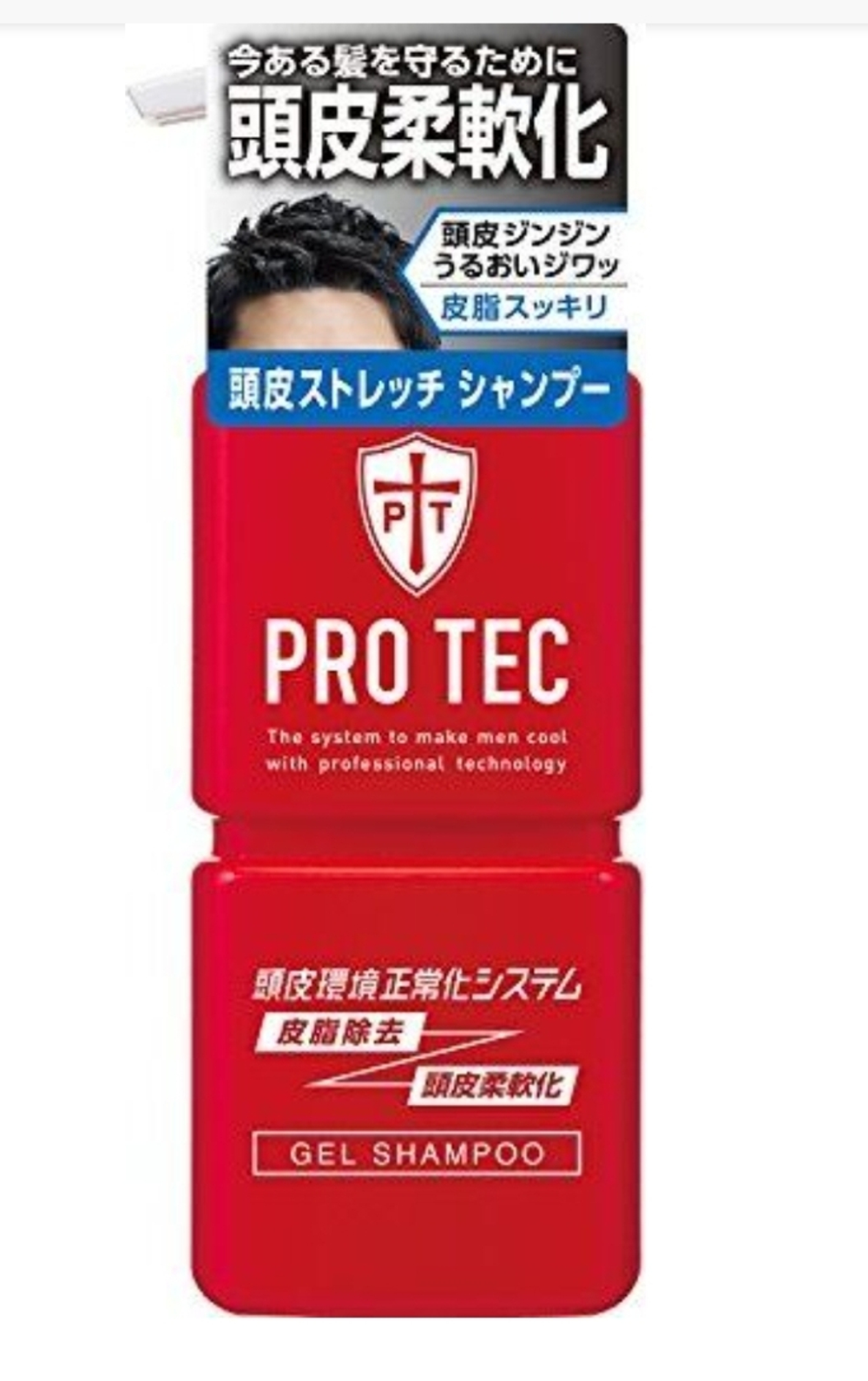 Мужской увлажняющий шампунь-гель от перхоти "Pro Tec" с легким охлаждающим эффектом 300 г (помпа)