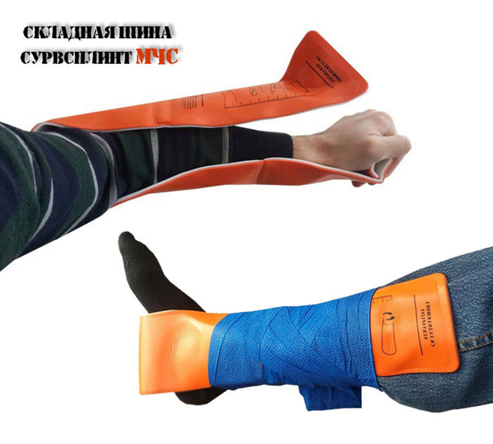 Складная иммобилизационная шина SurvSplint Sport (спасательная, сине-белая)