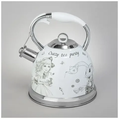 Чайник agness со свистком, 3л, индукцион. капсул. дно